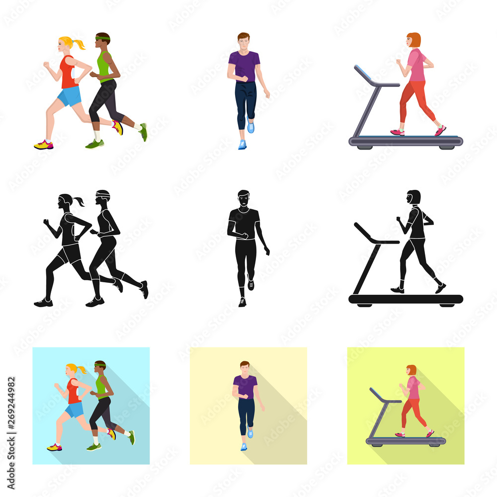 Vector design of sport  and winner symbol. Collection of sport  and fitness  vector icon for stock.