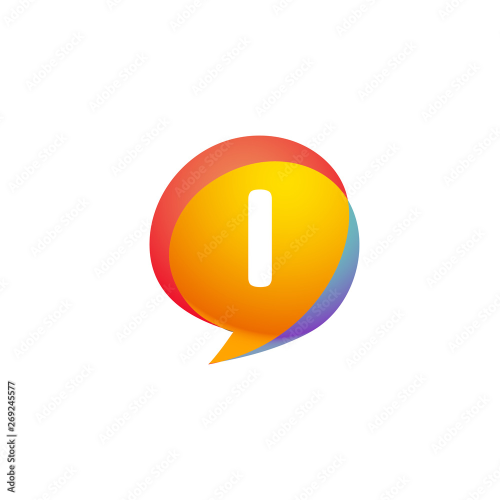 I Letter alphabet logo template I Letter alphabet logo template