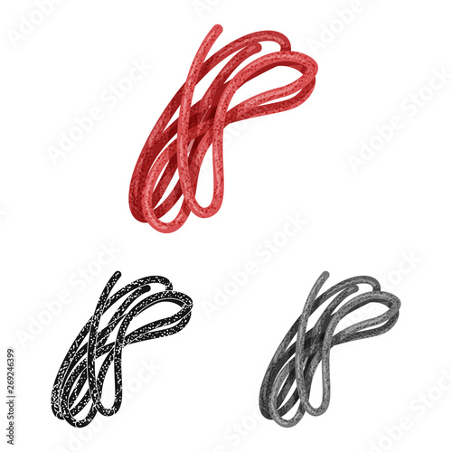 Isolated object of sausage and polish logo. Set of sausage and kielbasa vector icon for stock.