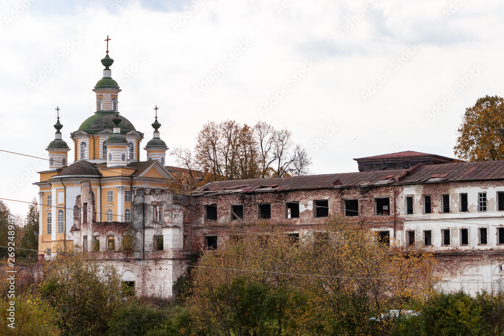 Ruins of Spaso-Sumorin monastery Totma, Vologda Region, Russia