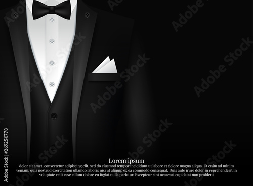 Black Suit and Tuxedo with bow tie