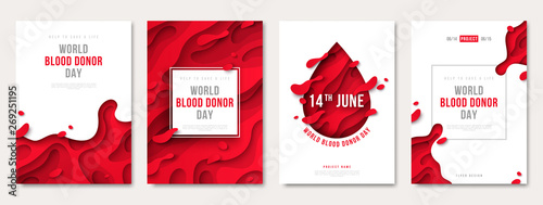 Fotografie, Tablou World donor day set of posters