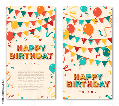 Happy Birthday greeting banners