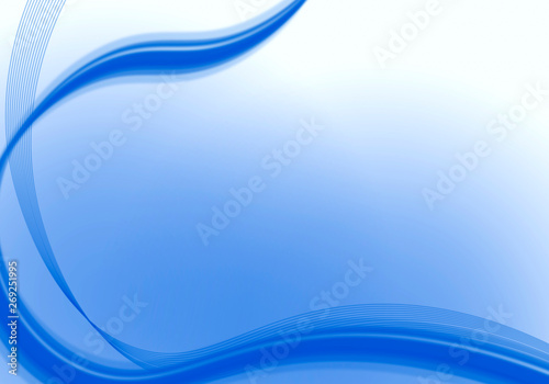 Abstract shiny blue wavy banner 