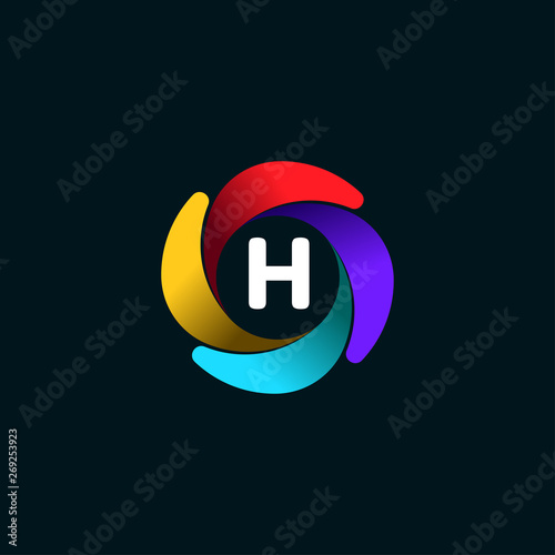 H Letter alphabet logo template