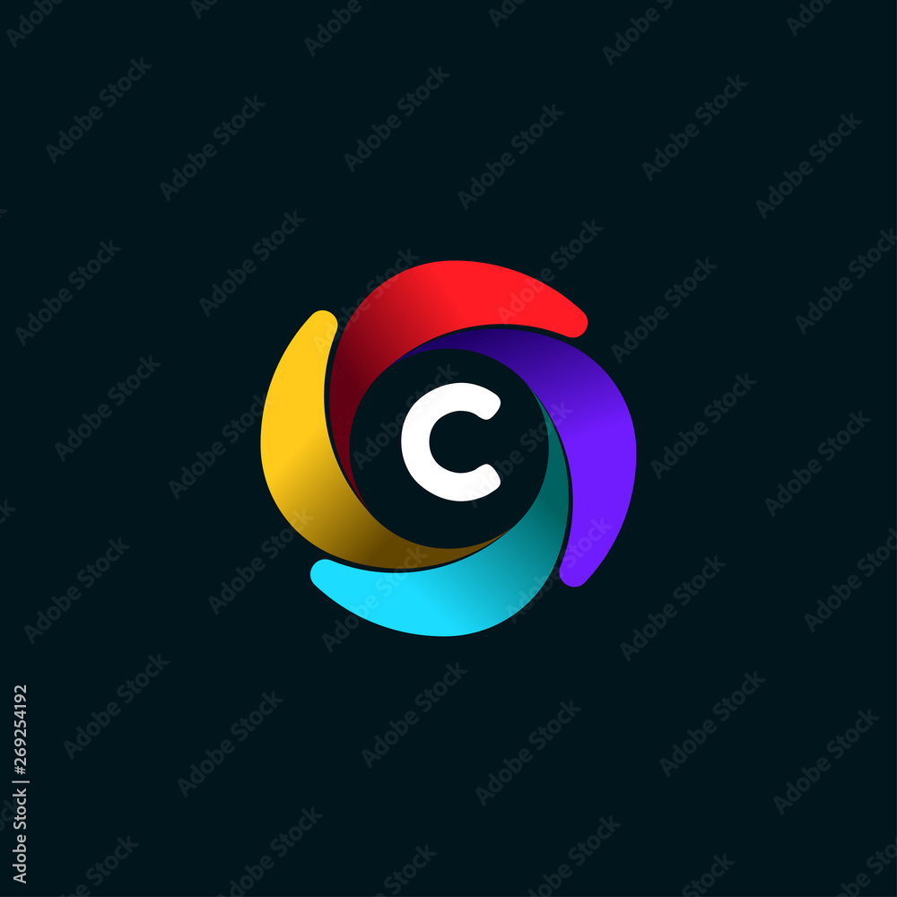 C Letter alphabet logo template C Letter alphabet logo template