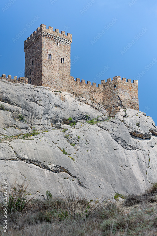 Genoese fortress - ancient historic site of Sudak (Crimea, Russia)