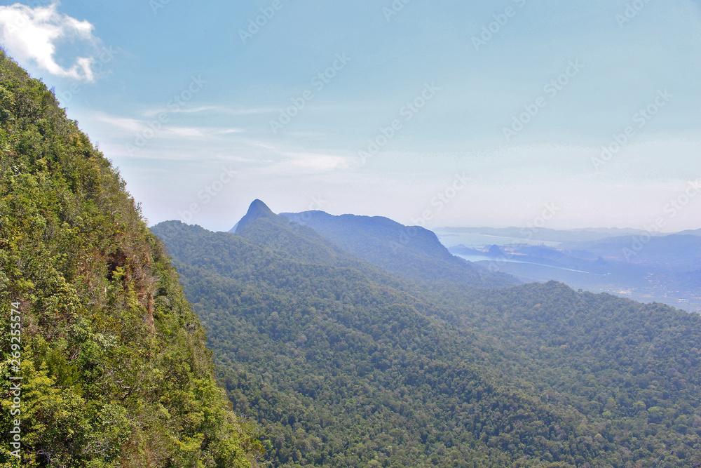 Langkawi Landscape, Forest and Ocean, Malaysia, Top View