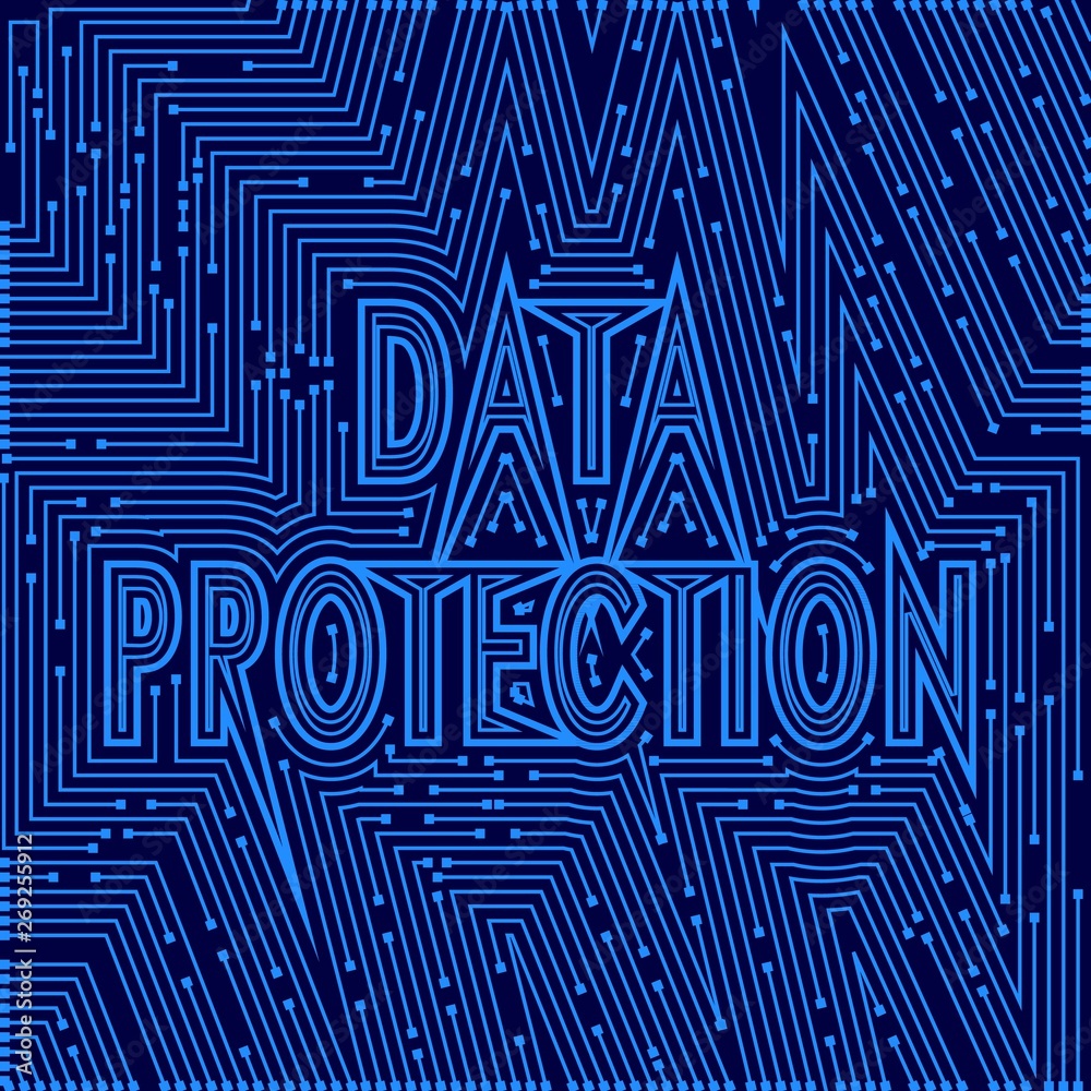 Data protection banner. Safe internet connection. Communication, internet. Security graphic.