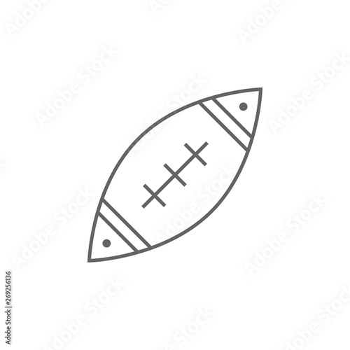 American football ball outline icon. Signs and symbols can be used for web, logo, mobile app, UI, UX
