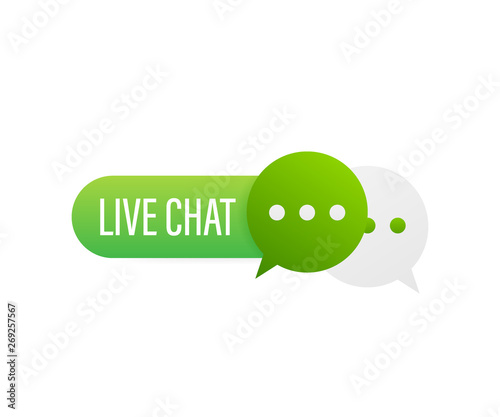 live chat speech bubbles concept. Vector stock illustration.
