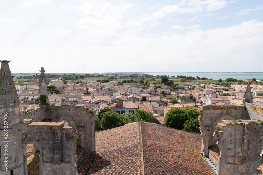 church roof view of St Martin de Re in France islande church roof view of St Martin de Re in France islande