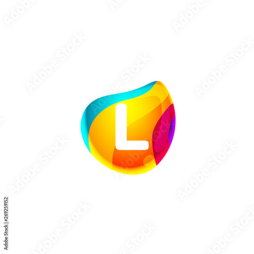 L Letter alphabet logo template