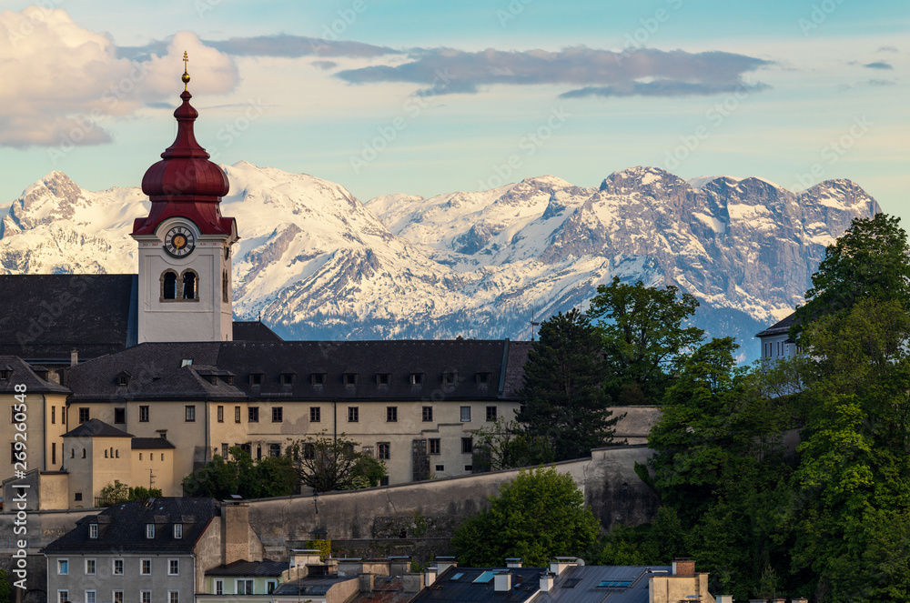 View to Salzburg Skyline from, Austria View to Salzburg Skyline from, Austria