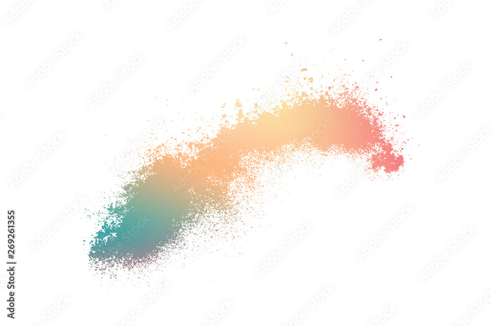 powder colorful isolated on white background