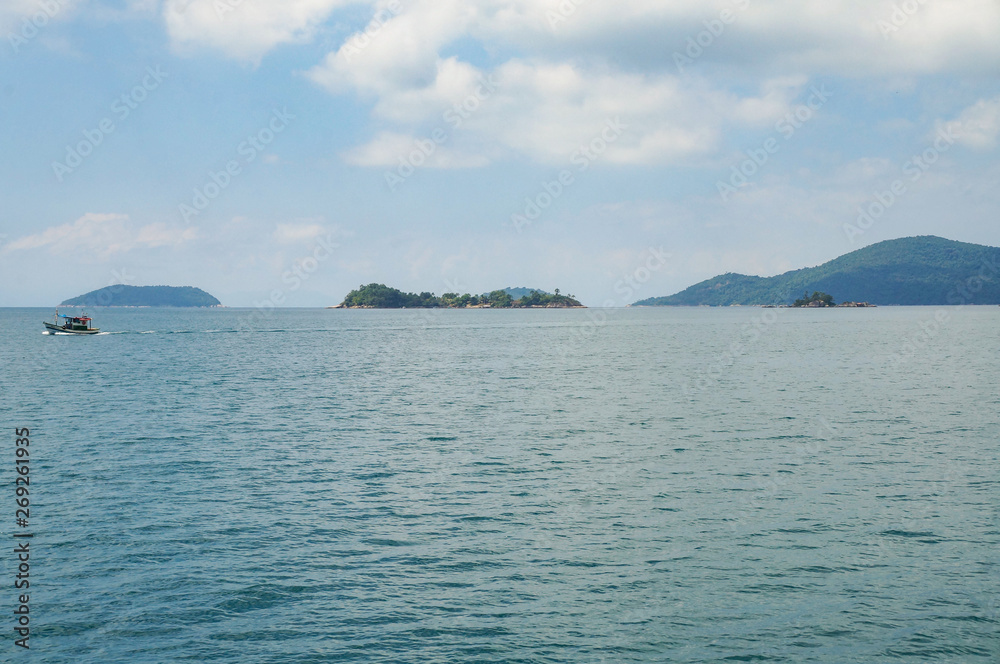 The islands in Paraty, Rio de Janeiro, Brazil                               