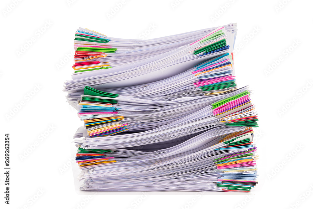 Stack of Documents isolated on white background Stack of Documents isolated on white background