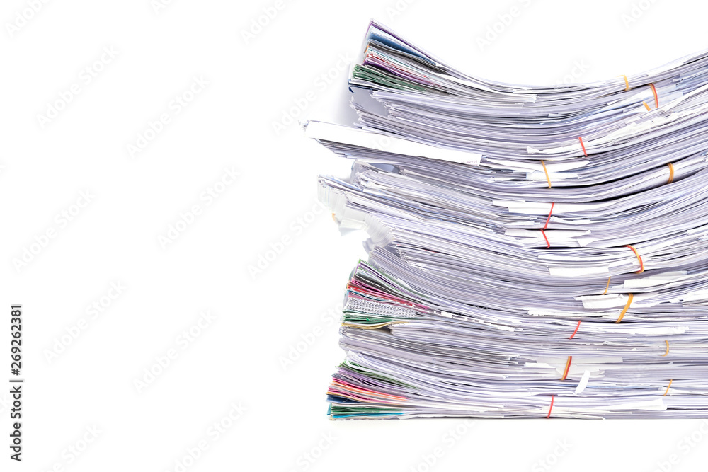 Stack of Documents isolated on white background Stack of Documents isolated on white background