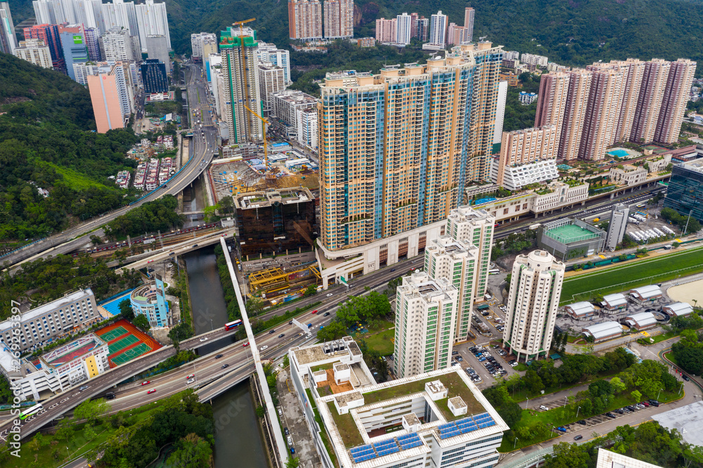  Top view of Hong Kong apartment building