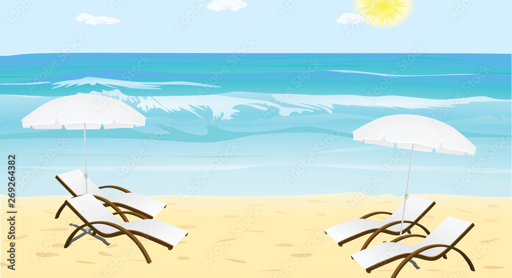 Sea waves summer. vector illustration