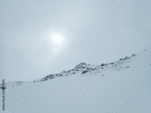 winter season climbing weisseespitze in kaunertal gletcher photo