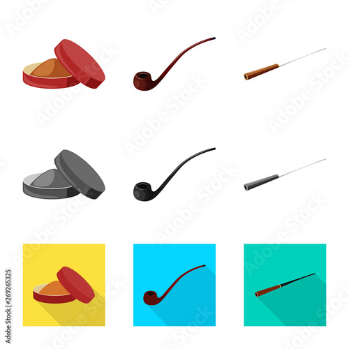 Isolated object of refuse and stop symbol. Collection of refuse and habit vector icon for stock.