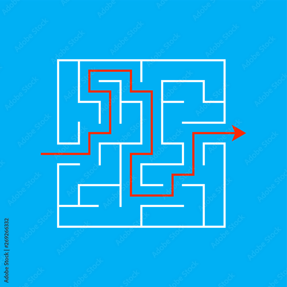 Abstact labyrinth. Game for kids. Puzzle for children. Maze conundrum. Find the right path. Color vector illustration. Abstact labyrinth. Game for kids. Puzzle for children. Maze conundrum. Find the right path. Color vector illustration.