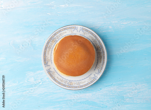 close up of stack dorayaki (Japanese Pancake Sandwich) photo