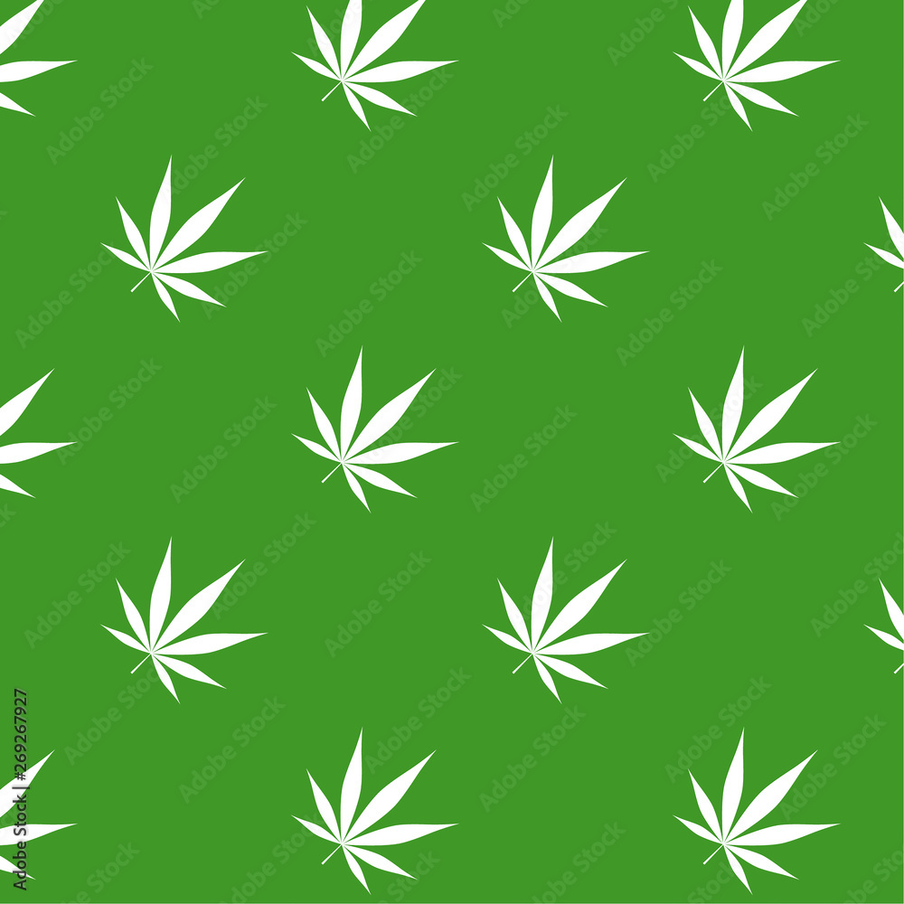 Vector seamless pattern with marijuana leaf, cannabis. Vector seamless pattern with marijuana leaf, cannabis.
