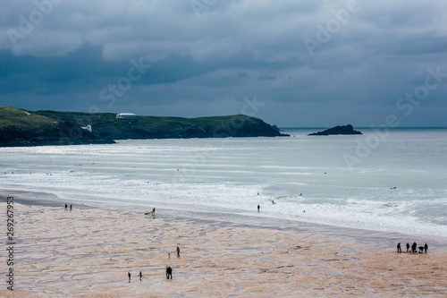 Beautiful cornish coastline in Newquay  United Kingdom