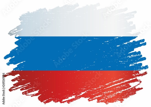 Flag of Russia  Russian Federation. Russian flag. June 12  Russia Day. Template for award design  an official document with the flag of Russia. Bright  colorful vector illustration.
