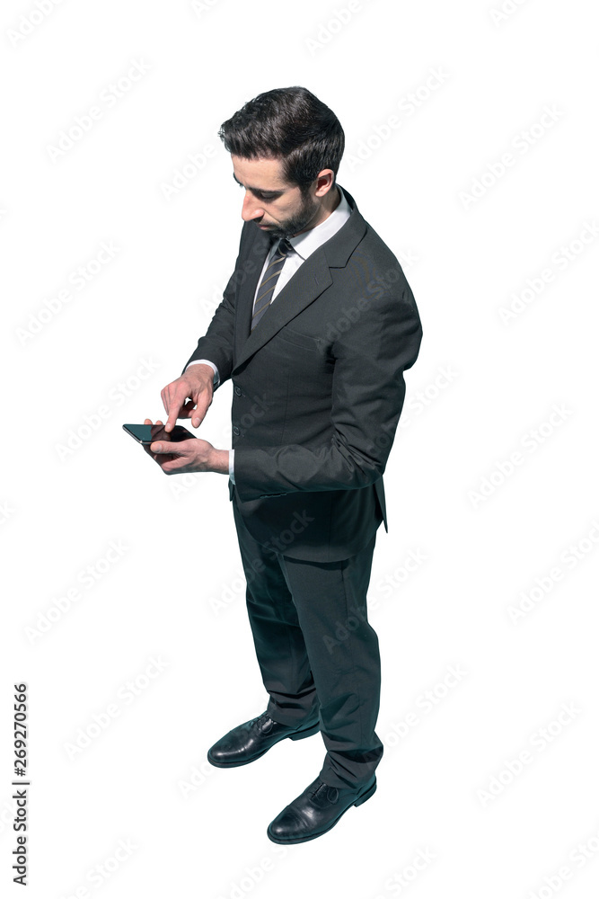 Corporate businessman using a smartphone Corporate businessman using a smartphone