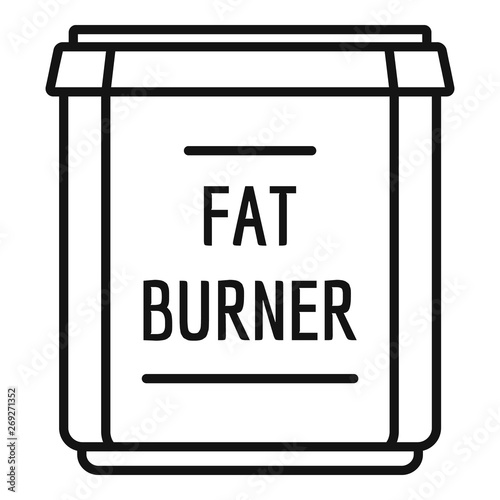 Fat burner icon. Outline fat burner vector icon for web design isolated on white background