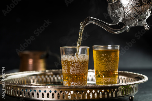 Moroccan tea from popular drinks in the Maghreb photo