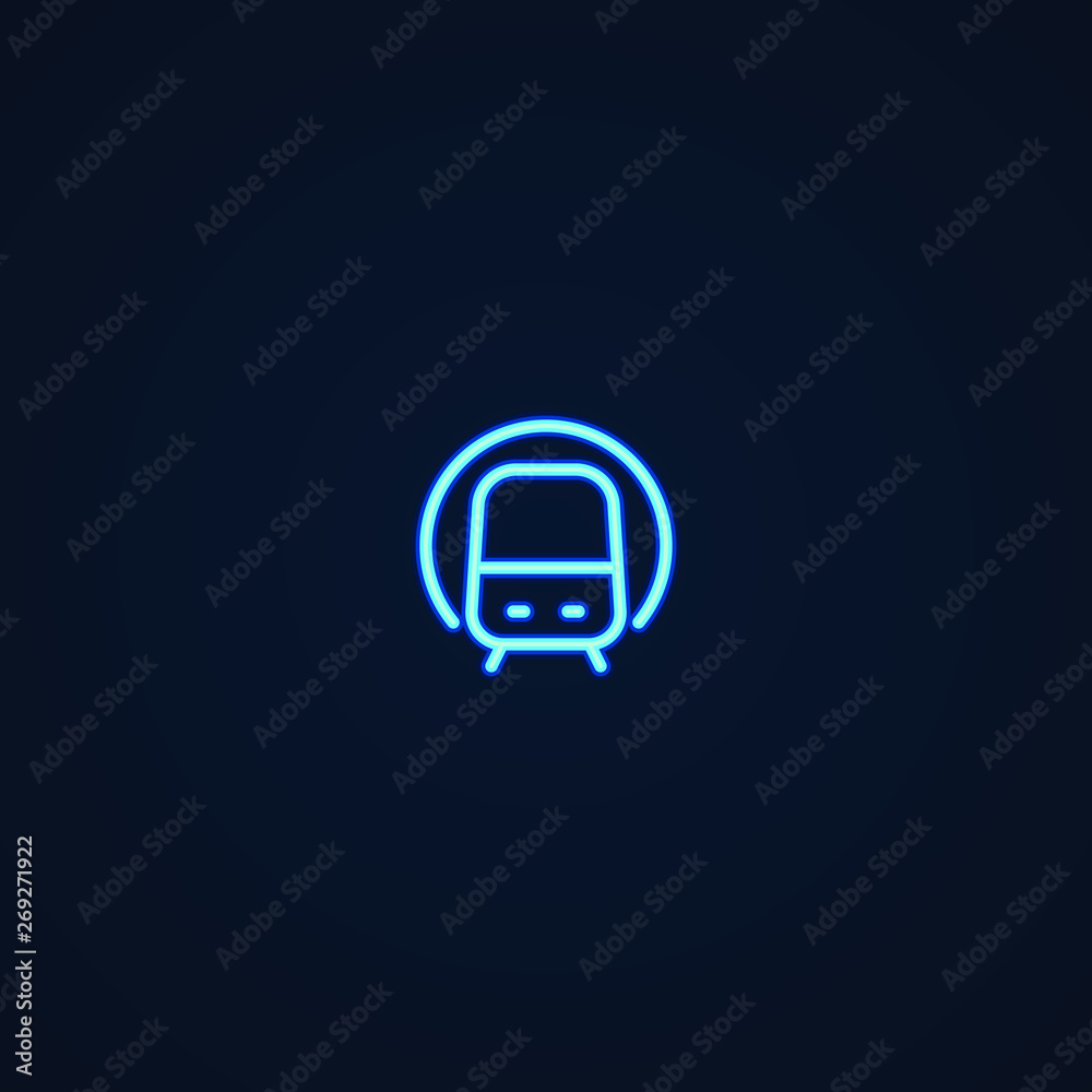 Fototapeta Subway | Neon Style Icon
