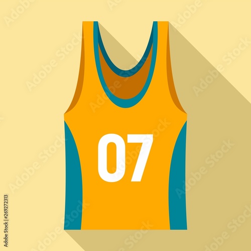 Basketball vest icon. Flat illustration of basketball vest vector icon for web design