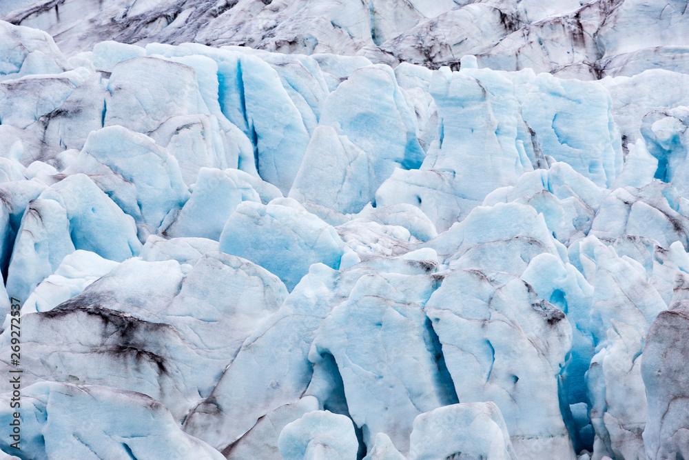 At the edge of the glacier Nordenskiöldbreen near Pyramiden, on At the edge of the glacier Nordenskiöldbreen near Pyramiden, on
