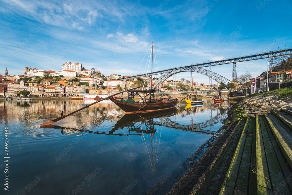 Day in Porto, view over the Douro river