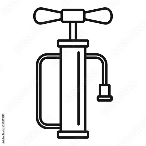 Air pump icon. Outline air pump vector icon for web design isolated on white background