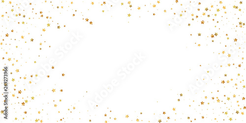 Gold stars random luxury sparkling confetti. 