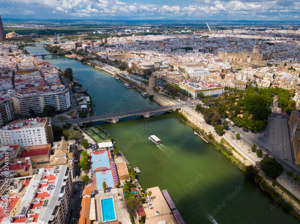 Aerial view of Seville, Spain