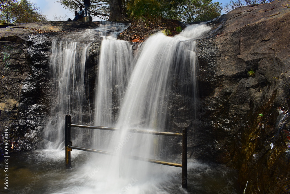 Fototapeta premium Kumbakkarai Water Falls in the foothills of the Kodaikanal Hills