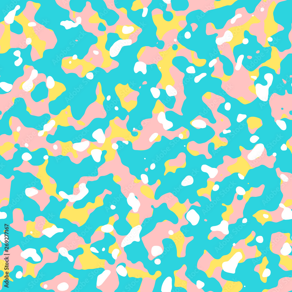 seamless abstract bio pattern. organic forms and pastel colors