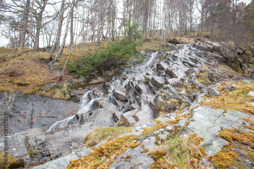 Allt Mor Waterfall Rannoch Perth and Kinross Scotland Great Britain