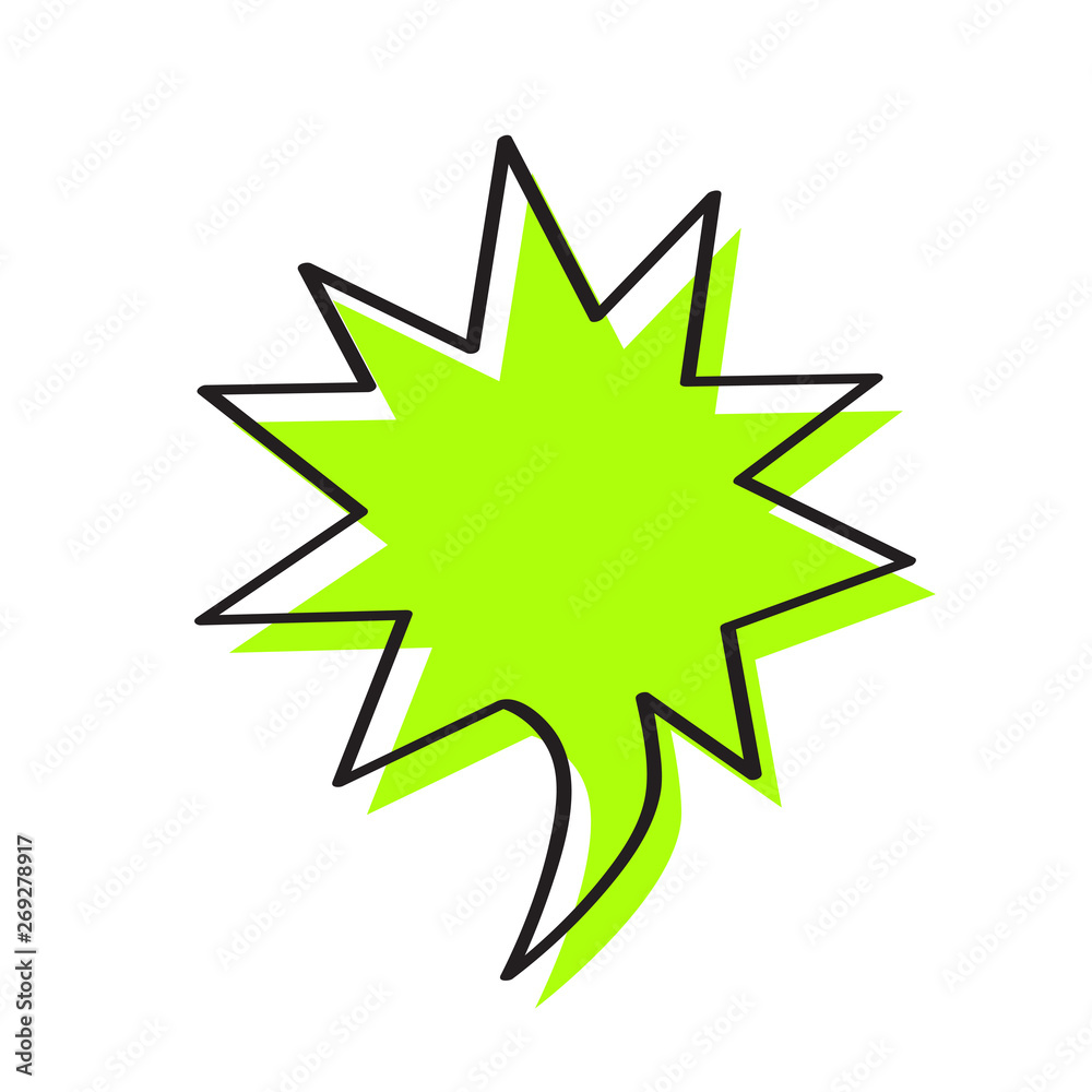 Isolated colored comic bubble chat on white background - Vector Isolated colored comic bubble chat on white background - Vector