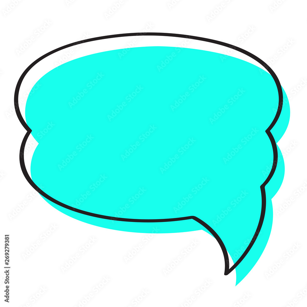 Isolated colored comic bubble chat on white background - Vector Isolated colored comic bubble chat on white background - Vector