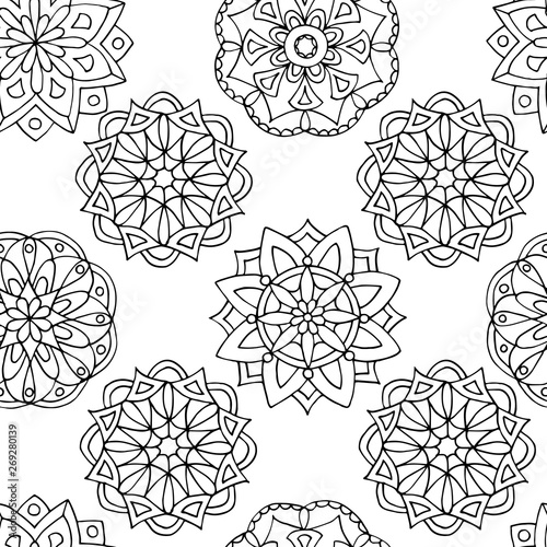 Abstract pattern for coloring books