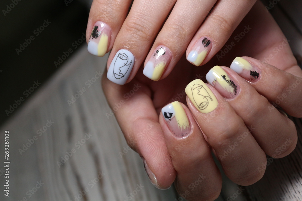 glamorous yellow manicure glamorous yellow manicure
