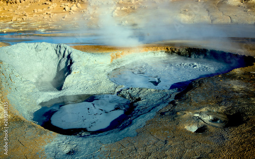 Geothermal area near Myvatn lake, Iceland photo