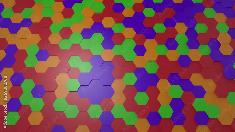 Panal hexágonal multicolor